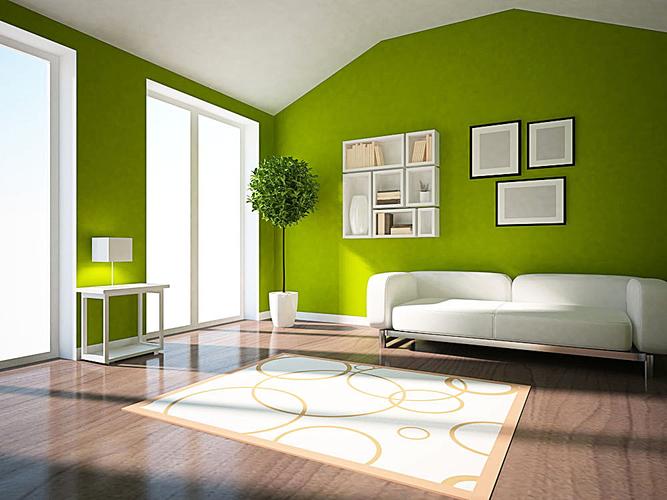 绿色清新风格客厅装饰装饰装修素材免费下载图片编号5939946