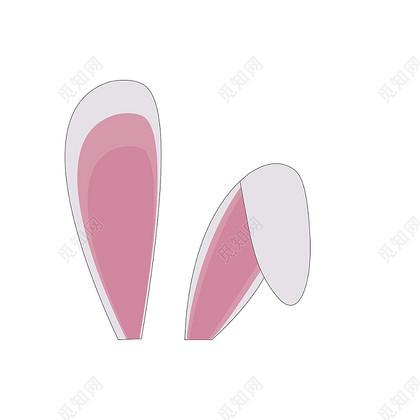 兔耳朵卡通动物兔子png元素