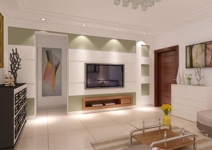 84m现代简约风格两室一厅客厅电视背景墙装修效果图现代简约风格电视