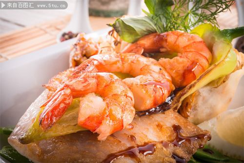 鲜虾美食菜品摄影高清图片素材