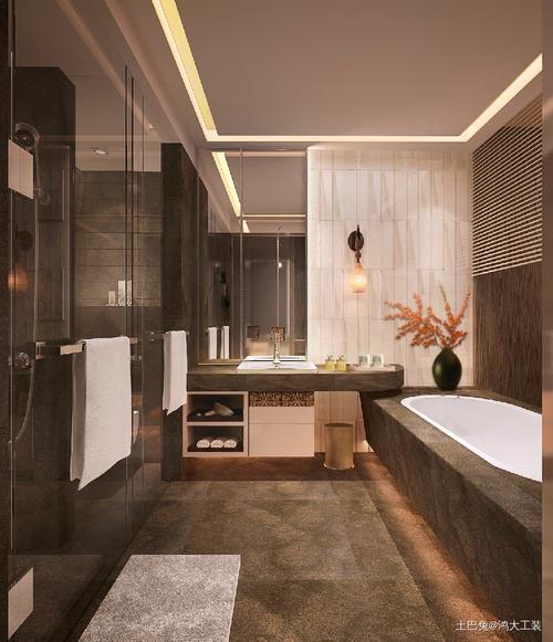 4000酒店大厅及套房设计案例卫生间现代简约卫生间设计图片赏析