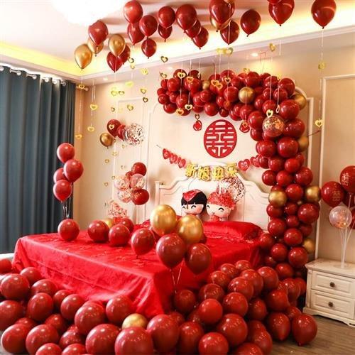 婚房浪漫气球网红套餐套装布置装饰卧室新婚房间女方新房结婚婚礼