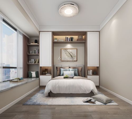 壹方中心110平方米现代简约风格平层户型卧室装修效果图