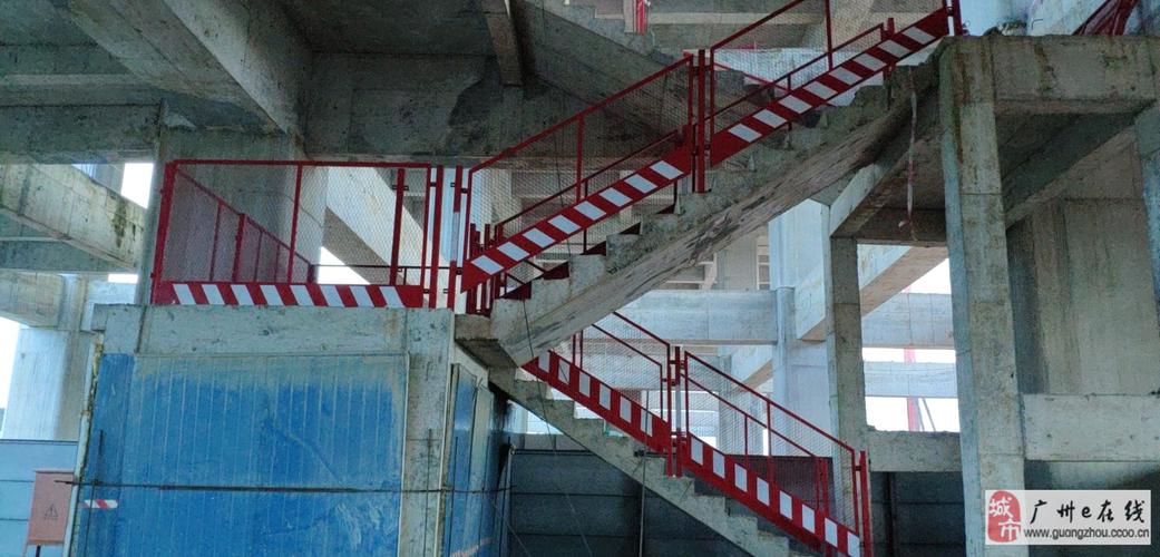 广东广州工地楼梯护栏临时楼梯扶手施工防护栏厂家