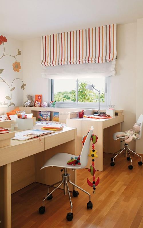 房屋儿童书房书桌设计图集装修123效果图