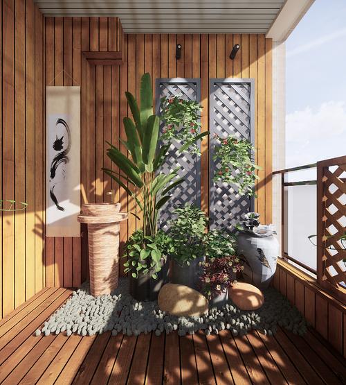 休闲茶室阳台设计案例
