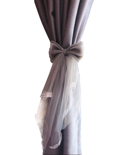 窗帘绑带一对轻奢高档手工蕾丝系带收拢装饰窗帘绑带
