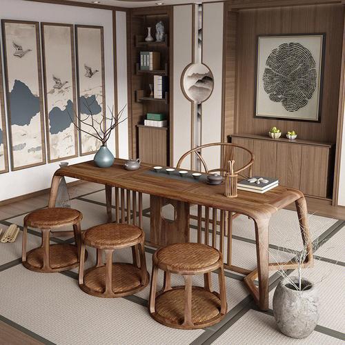 新中式实木茶桌一套现代简约茶室客厅家用