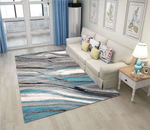 厂家直销跨境现代北欧地毯3d客厅卧室餐厅书房家用地毯地垫防滑垫