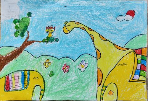 8月1日儿童画作品集《动物世界》