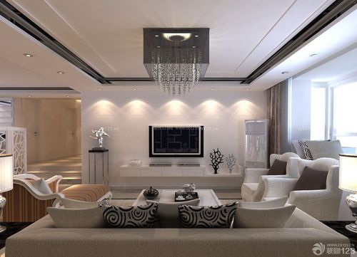 2021现代室内装修简单电视背景墙效果图片