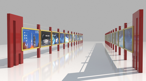 新疆科技航天文化长廊3d效果图