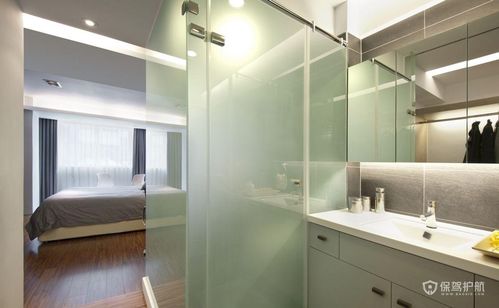 卧室与卫生间隔断最经常用的就是玻璃了.
