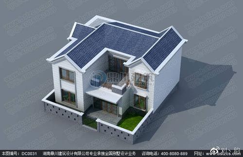 三层坡屋顶别墅设计效果图及施工图