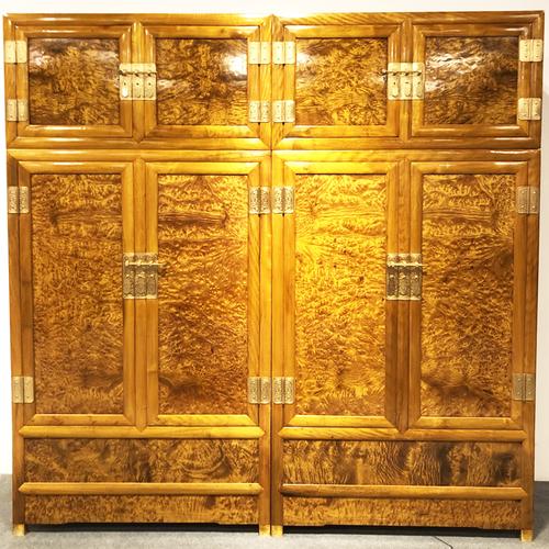 金丝楠木黄金樟顶箱柜组合中式实木卧室衣柜衣柜
