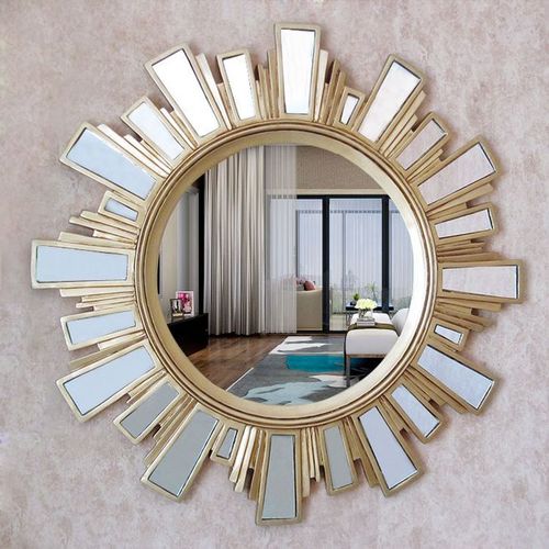 欧式美式艺术镜酒店装饰太阳镜子装饰玄关镜子壁饰镜子墙壁挂镜子