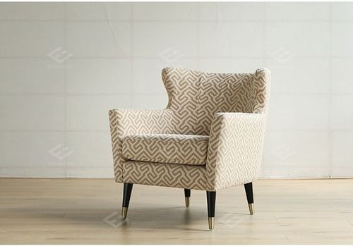 美式单人布艺沙发小户型后现代北欧风格单个沙发椅简约设计师家具
