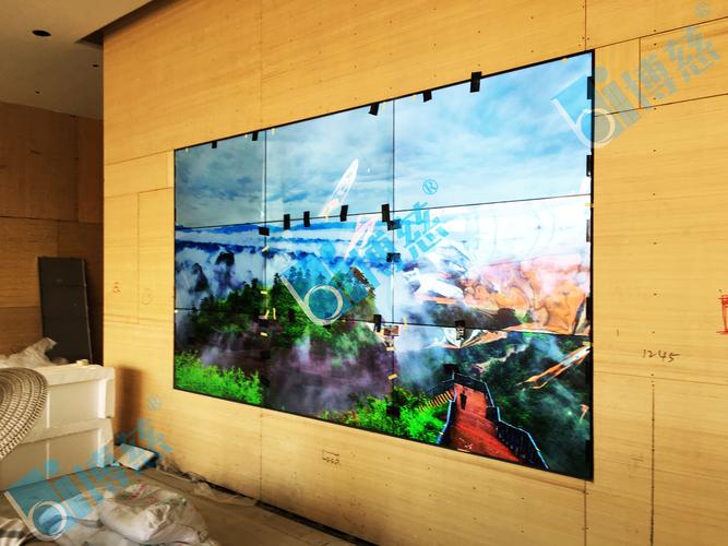 博慈46寸3.5mm高清无缝电视墙拼接屏助上海世纪大都会展厅形象再升级