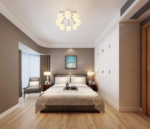 东景花园128平方米现代简约风格平层户型卧室装修效果图
