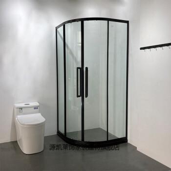 易梅卫生间弧扇形洗澡房淋浴房沐浴房玻璃门定制整体淋浴房浴室玻璃
