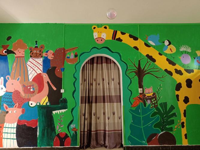 幼儿园室内墙壁画