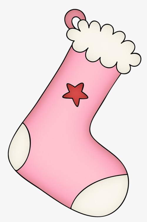 卡通粉色星星袜子装饰