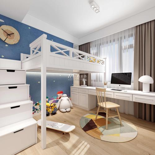 勤诚达正大城103平方米北欧风格平层户型儿童房装修效果图