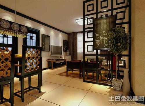 中式风格室内客厅隔断效果设计图片赏析