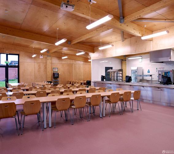 学校食堂木质吊顶装修效果图片