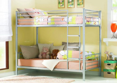 儿童卧室铁质高低床装修实景图欣赏设计456装修效果图