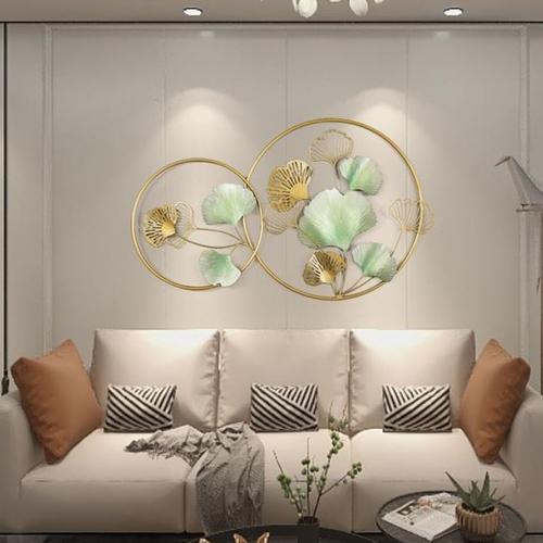 新中式创意床头挂件铁艺简约壁挂轻奢房间卧室电视背景墙面上装饰