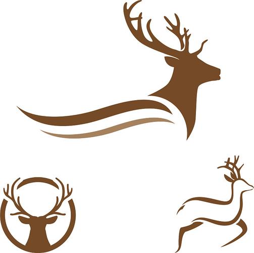 鹿标志模板图标设计图片