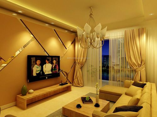 60平米小户型客厅最新电视墙设计效果图