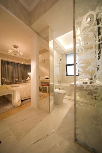 二居室简欧风格卧室卫生间装修图片简欧风格淋浴花洒图片装修效果图