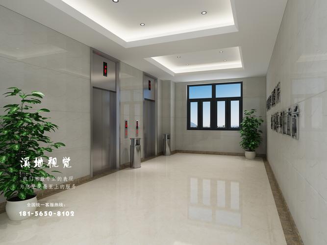 办公电梯厅效果图丨溪地装饰设计丨张冰宣传推广室内设计联盟