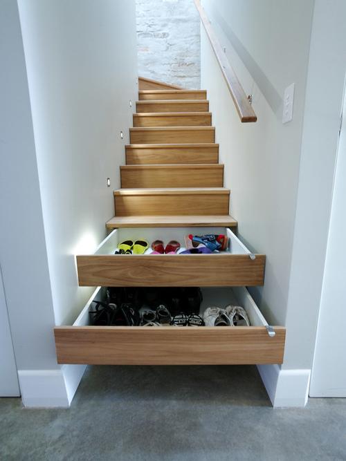 储藏柜也可以设计到楼梯上这才是真正的
