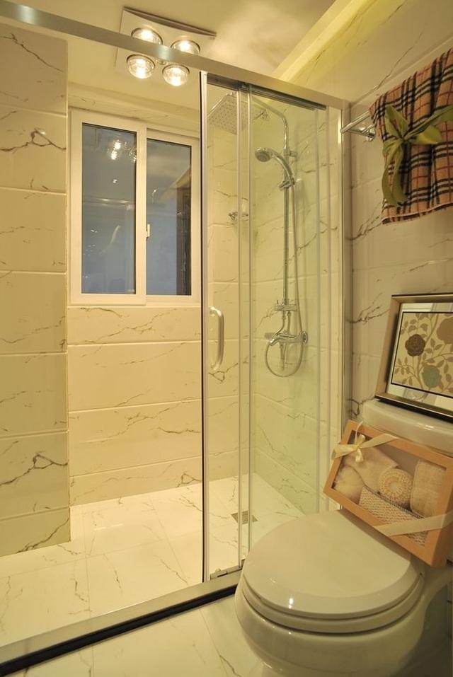 竖条纹美式卫生间淋浴房背景墙效果图齐家网装修效果图