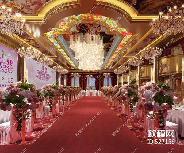 欧式婚礼宴会厅3d模型