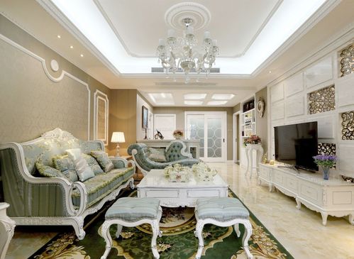 欧式100平米两室两厅户型沙发装修效果图片