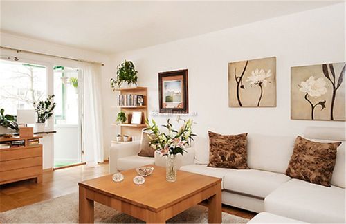 北欧风格94平米小户型客厅沙发墙装修效果图