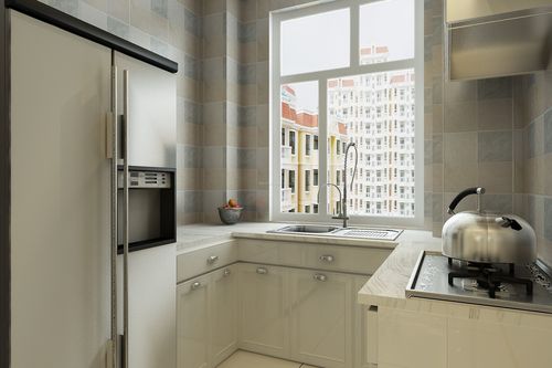 小户型厨房现代风格橱柜装修图片装修123效果图