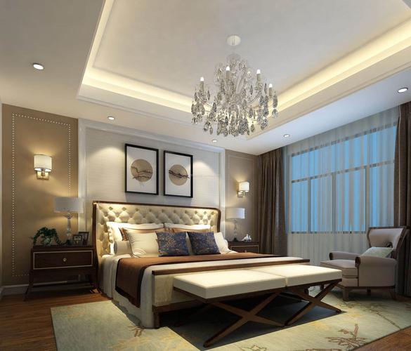 现代卧室床头背景壁灯设计图片2022装信通网效果图