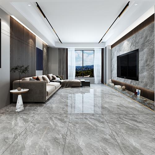 佛山灰色大理石地砖600x1200大板瓷砖750x1500岩板客厅通体砖