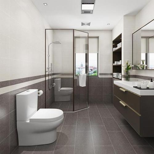 本文将为大家介绍卫生间地砖深色效果图带领大家打造高级质感的浴室.