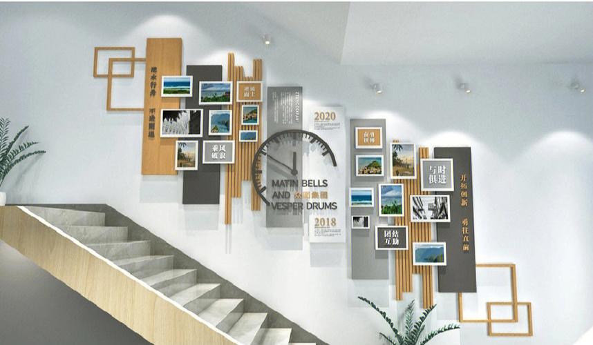 企业发展历程楼道楼梯文化墙设计案例分享