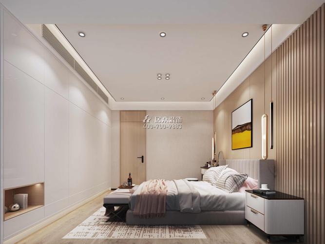 中洲华府158平方米中式风格平层户型卧室装修效果图