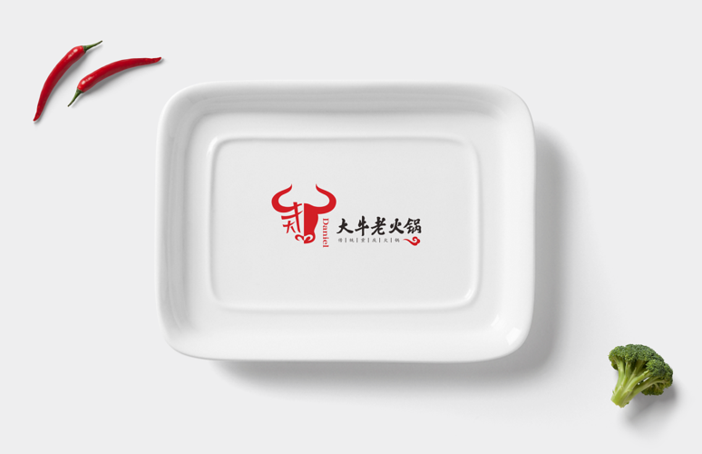 重庆大牛老火锅vi餐饮logo