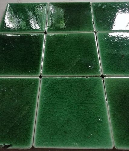 100100墨绿色裂纹釉手工窑变砖厨房卫生间餐厅工程瓷砖渐变色7折
