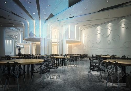 重庆国家旅游区现代风格科技餐厅设计装修方案图主餐厅效果图