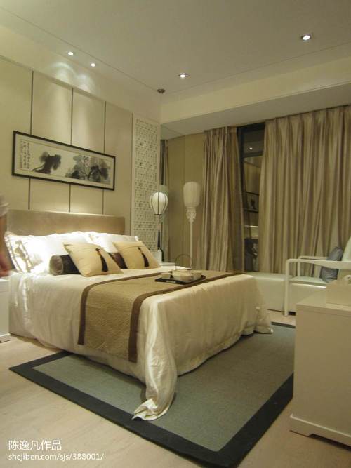 平米四居卧室中式装修效果图卧室中式现代卧室设计图片赏析